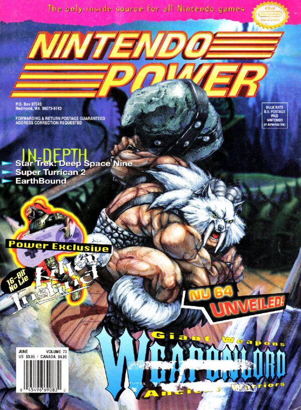 Nintendo Power Issue 073 (June 1995) cover
